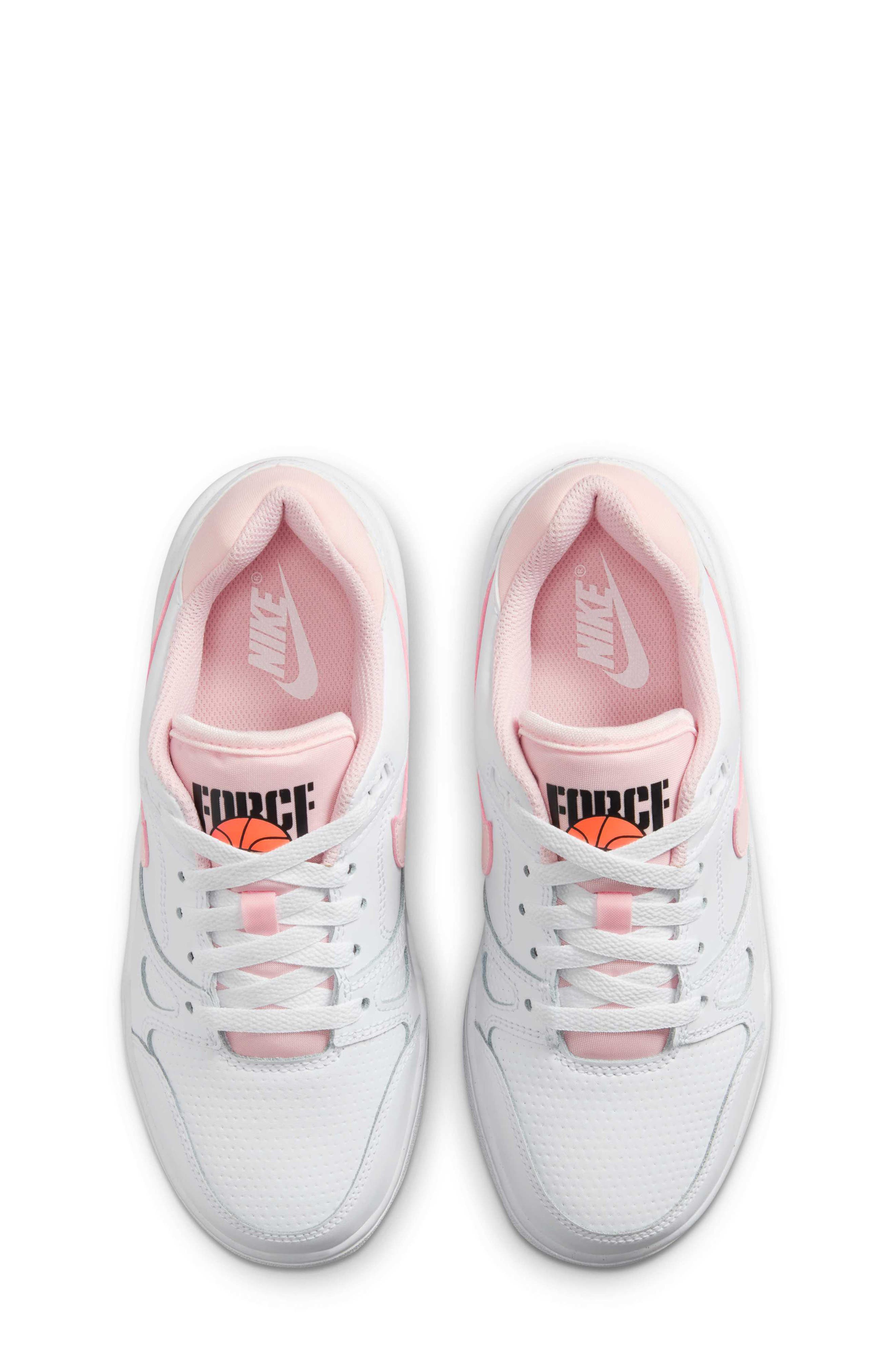 Nike Full Force Lo Sneaker, Alternate, color, White/ Mango/ Black/ Pink