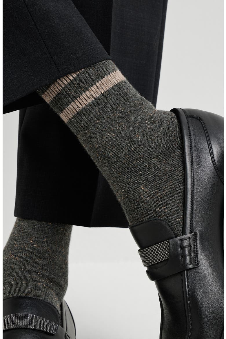 Sparkling cashmere knit socks, Alternate, color, Dark Grey