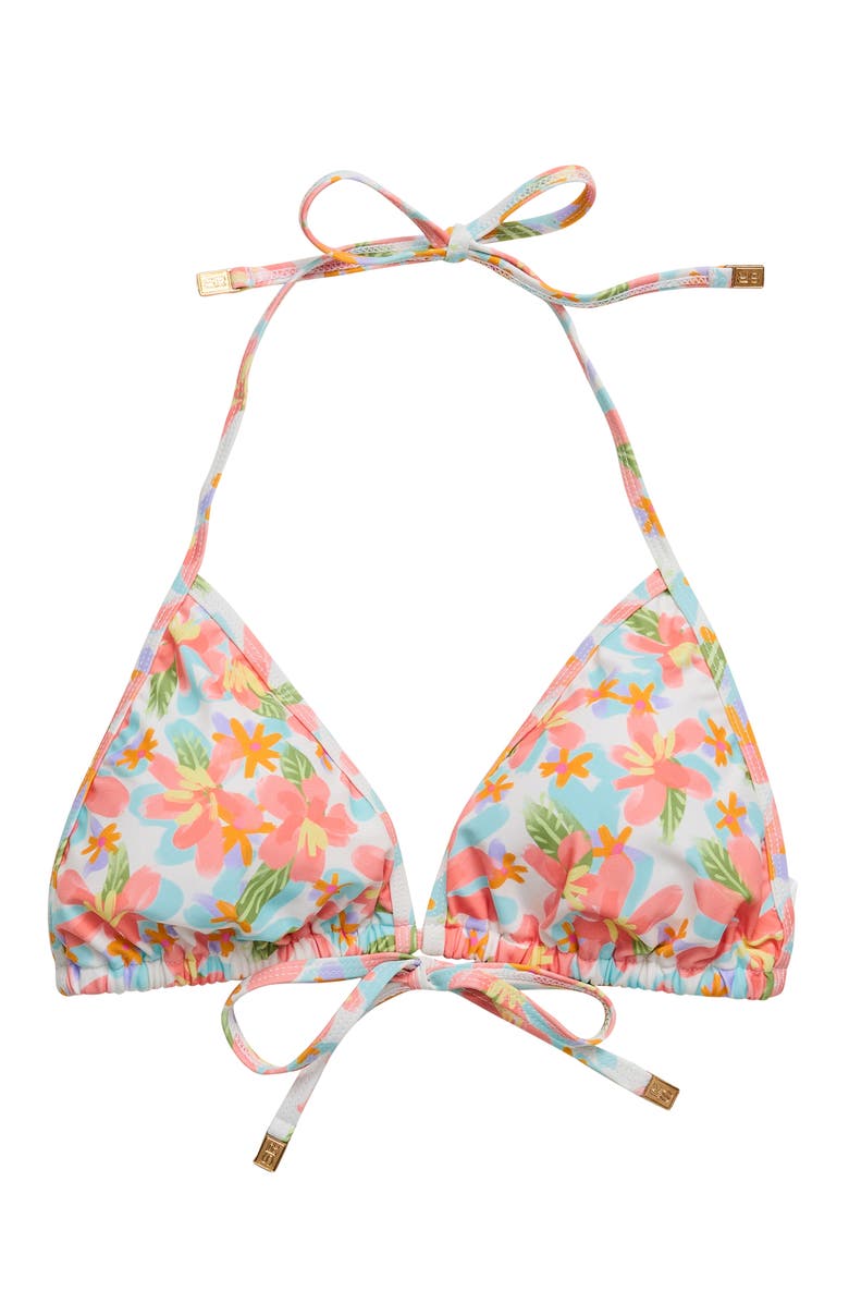 Snapper Rock Women's Sustainable Triangle Bikini Top, Main, color, Hawaiian Luau