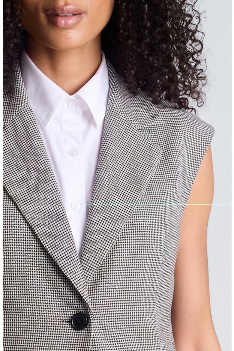 Vest with Detachable Shirt, Alternate, color, BLACK/ PURE WHITE
