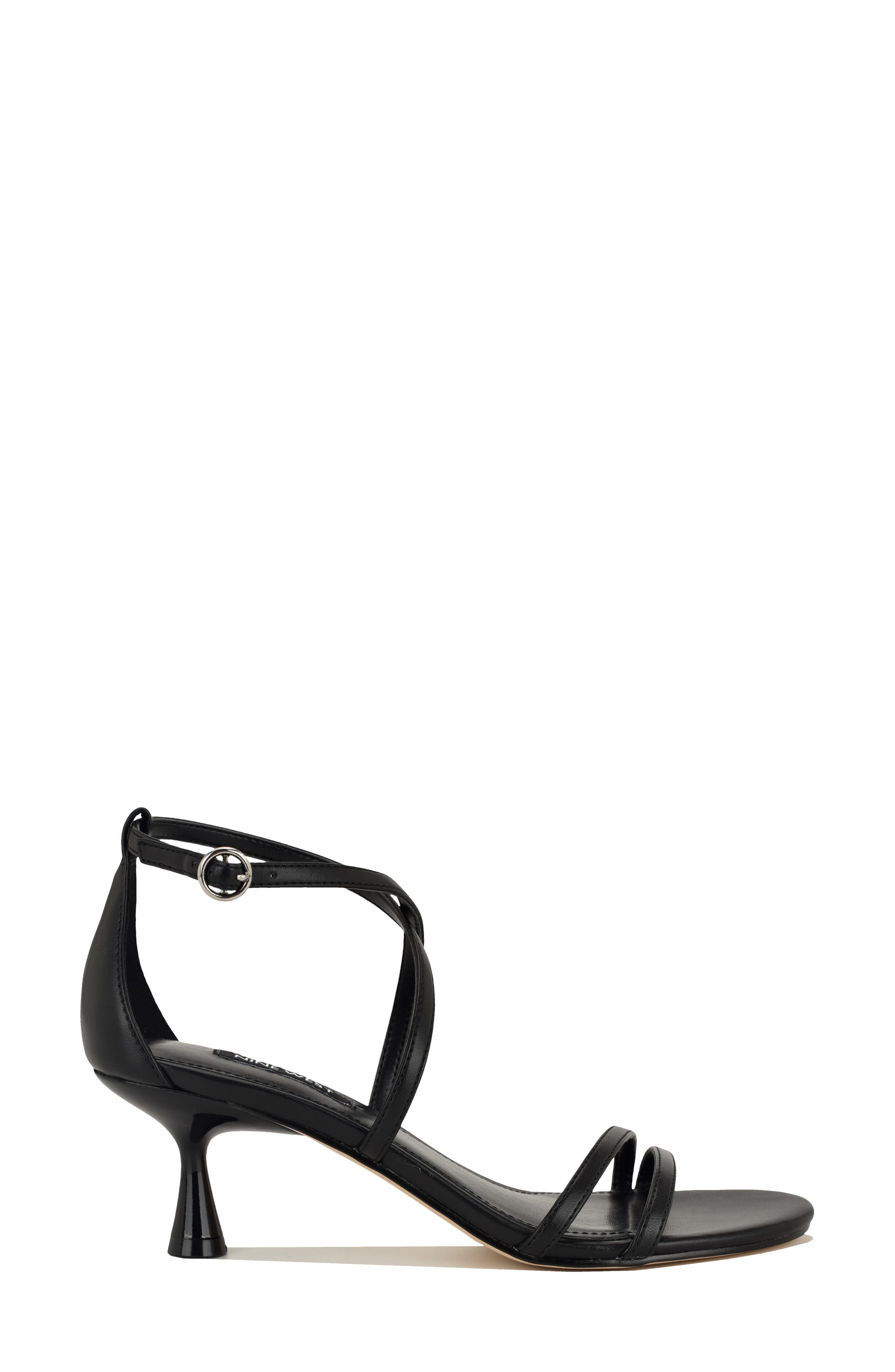 Nine West Jettie Ankle Strap Sandal, Alternate, color, Black