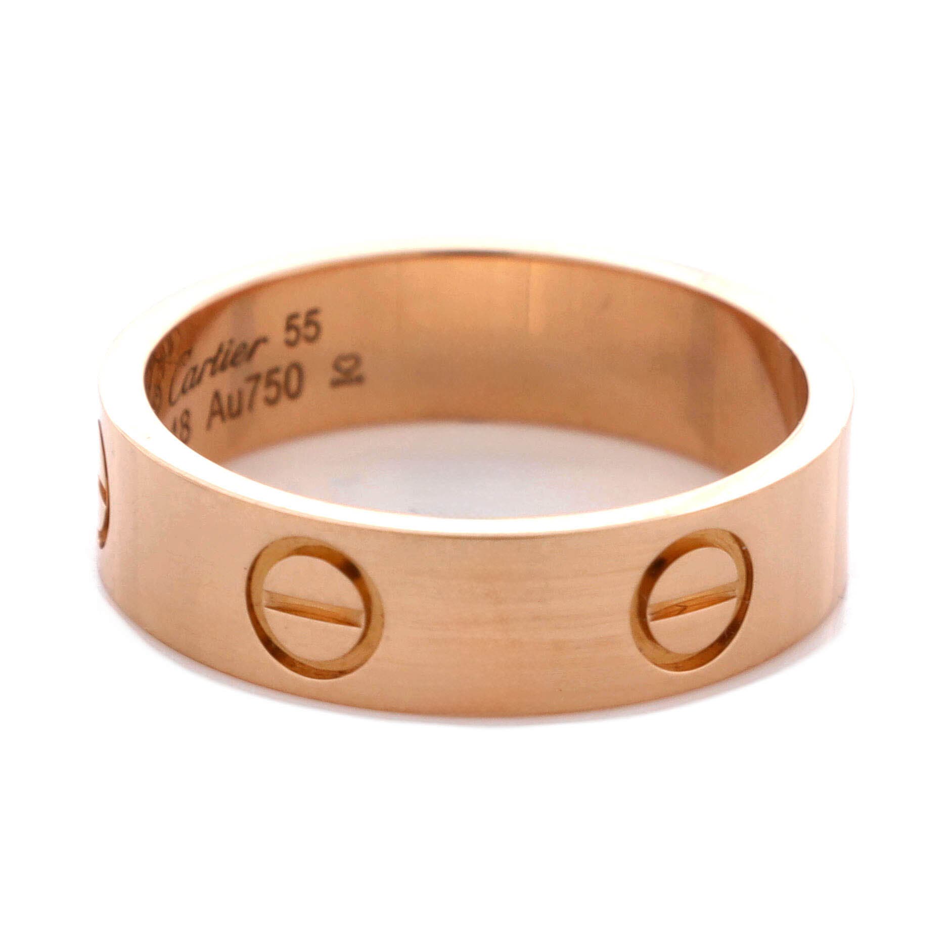 Love Band Ring 18K Rose Gold, Alternate, color, Metallic Gold