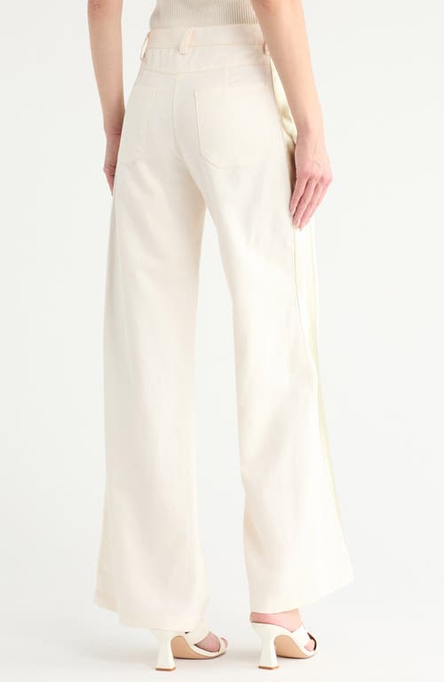 Twp Stay Golden Linen Blend Pants In White
