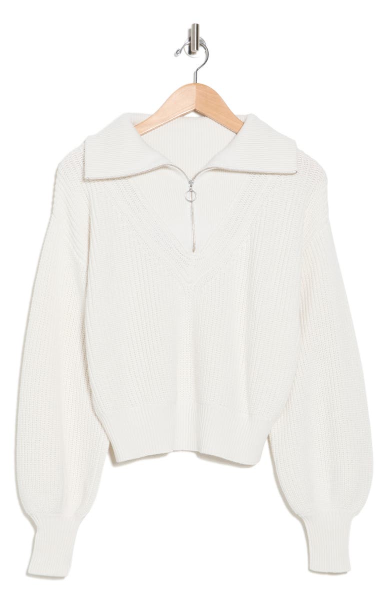 Sweaty Betty Modern Cotton & Wool Half Zip Sweater, Alternate, color, 