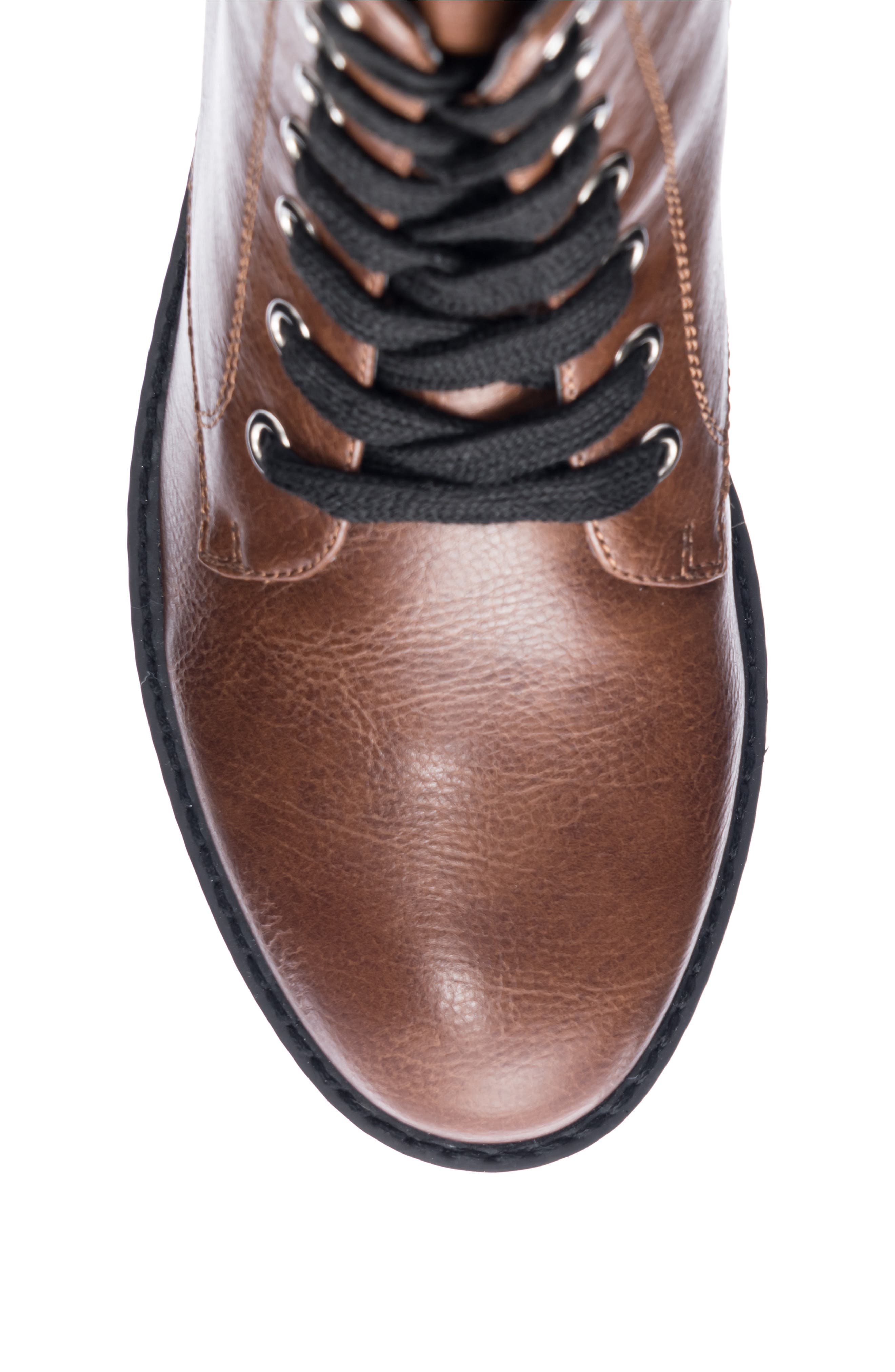 Mazzy Lace-Up Boot, Alternate, color, BROWN SMOOTH