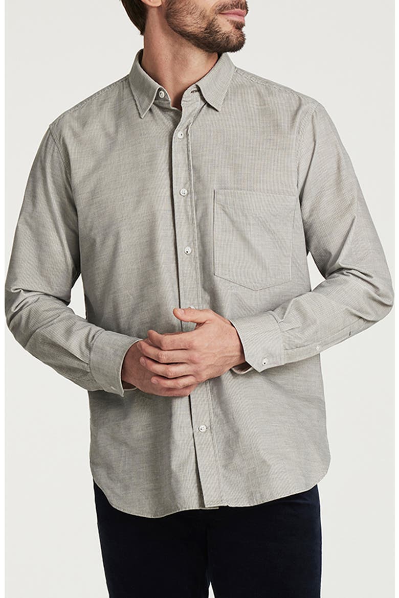 Corduroy Button-Up Shirt, Main, color, GREY
