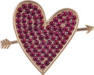 Hallmark Pink Stone Heart and Arrow Pin