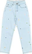 THE NEW Kids' Porscha Floral Embroidered Mom Jeans