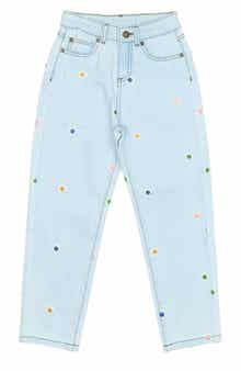 THE NEW Kids' Porscha Floral Embroidered Mom Jeans