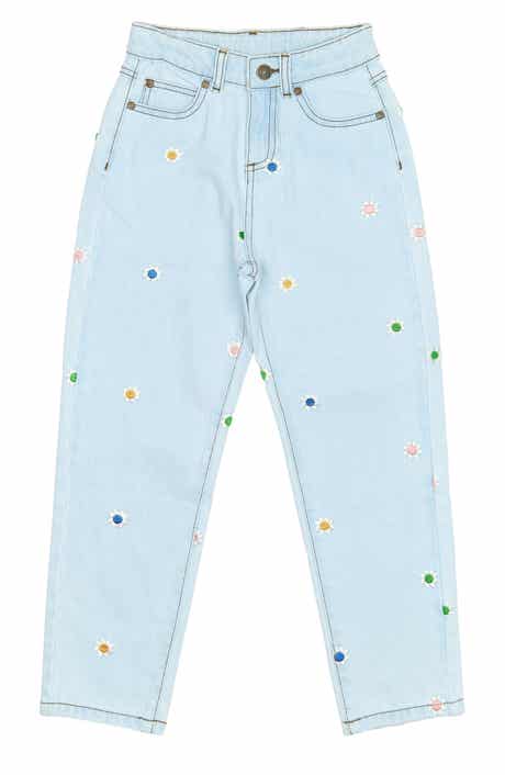 THE NEW Kids' Porscha Floral Embroidered Mom Jeans