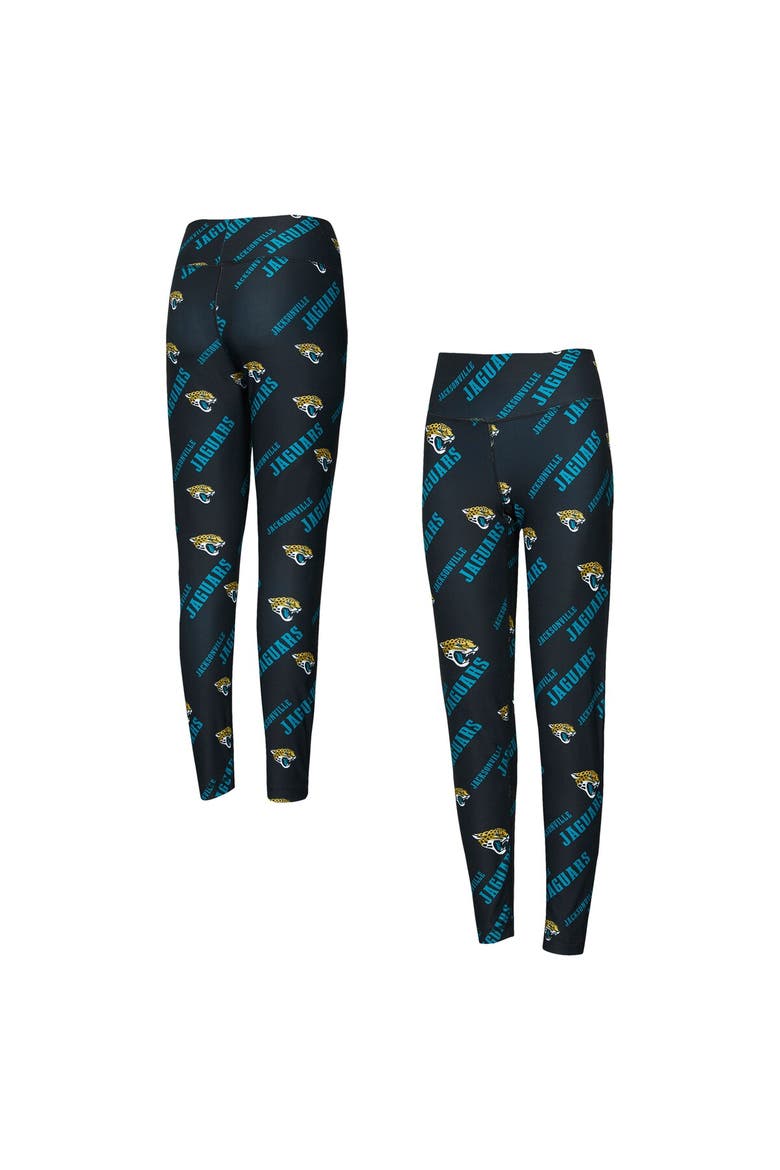 Women's Concepts Sport Black Jacksonville Jaguars Breakthrough Allover Print Knit Leggings, Main, color, Black