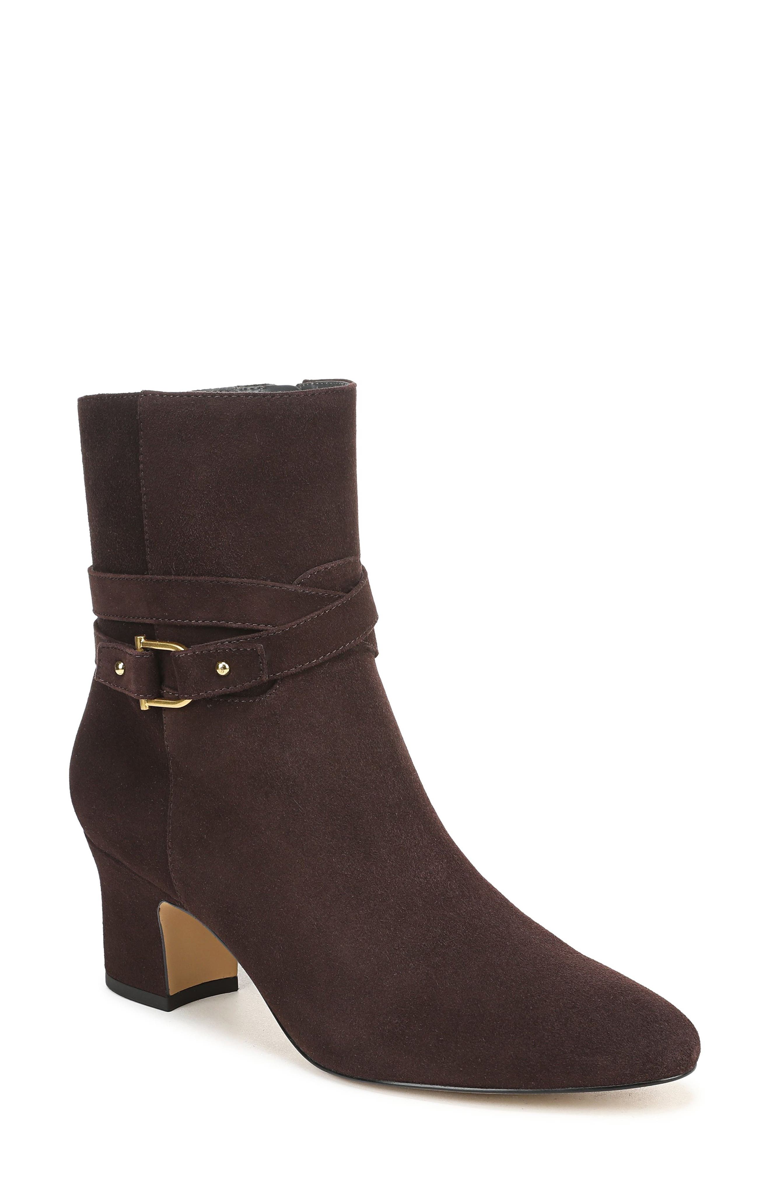 Caden Leather Bootie, Main, color, DARK BROWN LEATHER