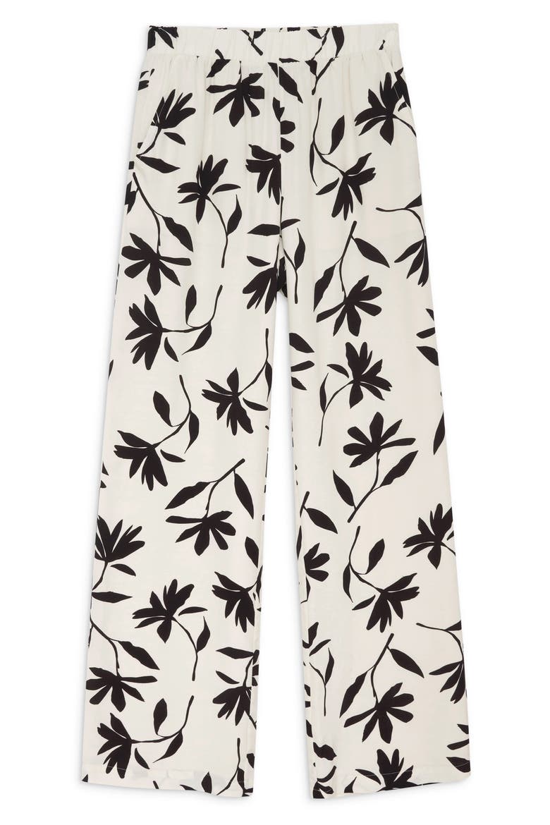 Owen Print Wide Leg Pants, Alternate, color, IVORY DAISY PRINT