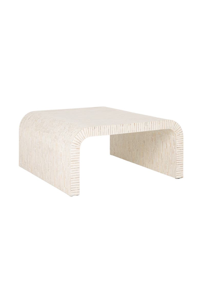 Waterfall Coffee Table, Main, color, White
