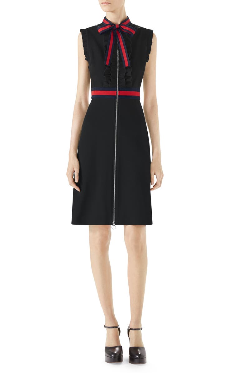 Gucci Stripe Trim Jersey Dress, Main, color,