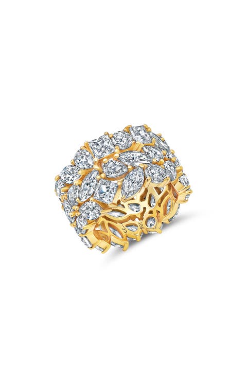 Cubic Zirconia Cluster Ring