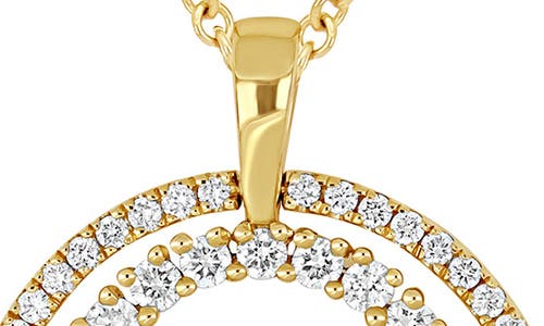 Bony Levy Solstice 18k Gold Double Diamond Circle Pendant Necklace In Gold