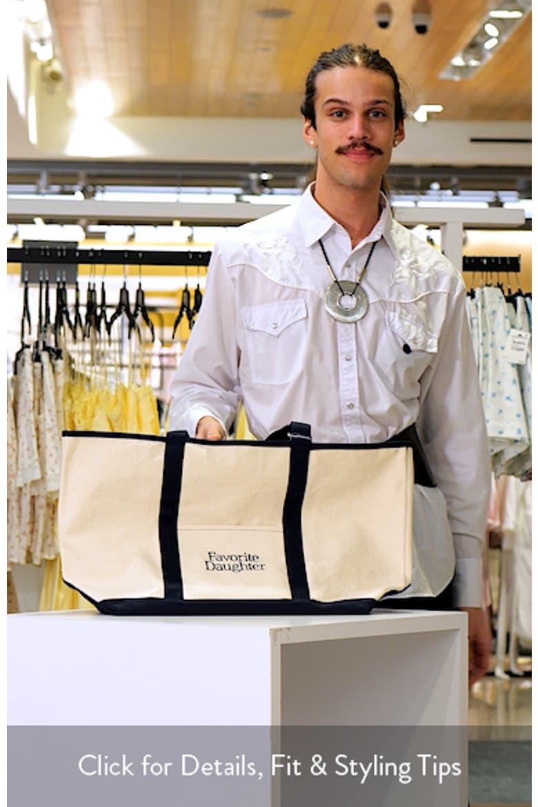 Large Logo Embroidered Canvas Tote video