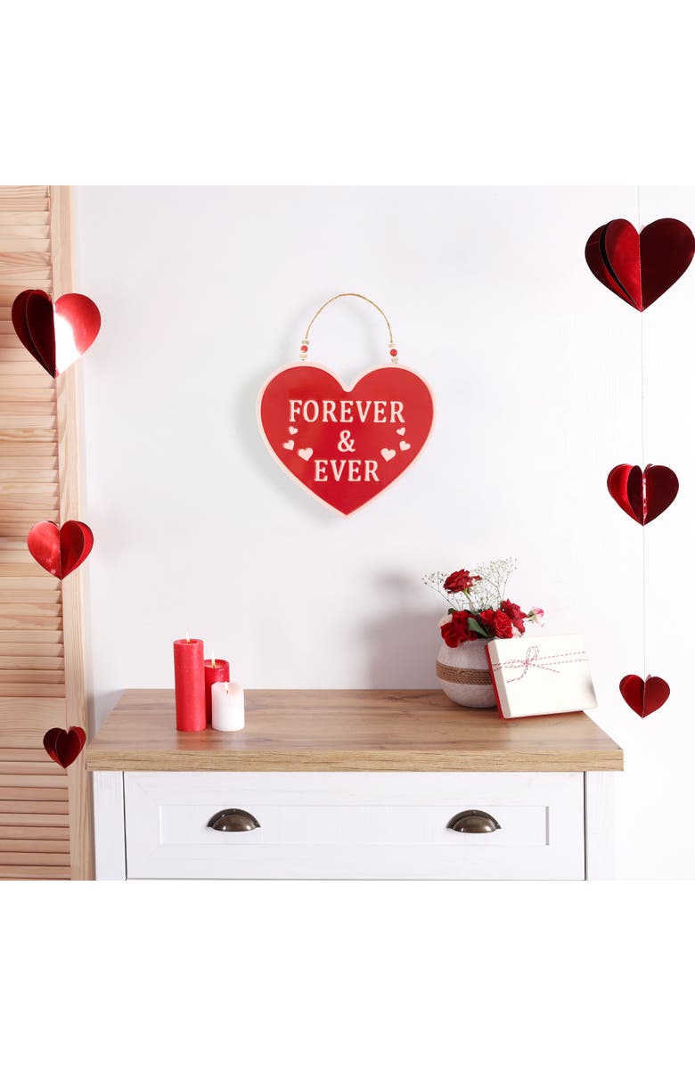 Northlight Forever and Ever Valentine's Day Wall Decoration - 13.75", Alternate, color, Red