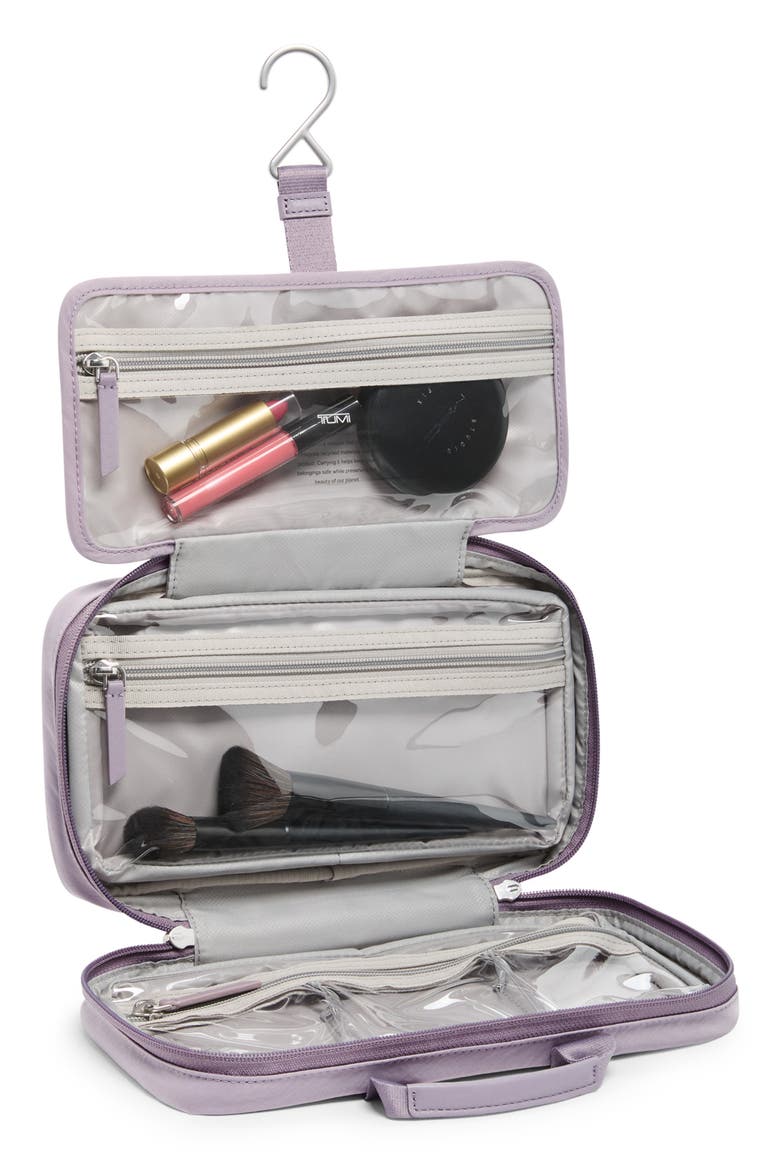 Small Madeline Nylon Cosmetics Bag, Alternate, color, LAVENDER