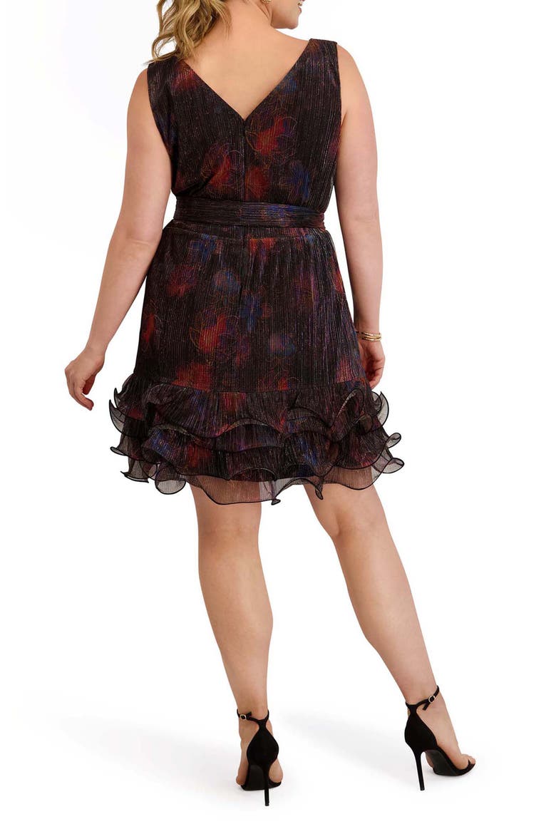 Shimmer Knit Minidress, Alternate, color, BLCK MULTI