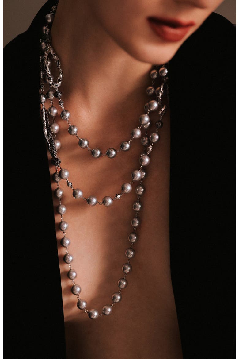 Leopard Necklace, Alternate, color, Grey & Sliver