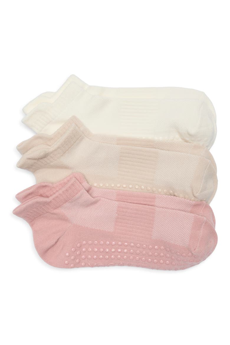 3-Pack Pilates Socks, Main, color, SOFT NEUTRAL MULTI