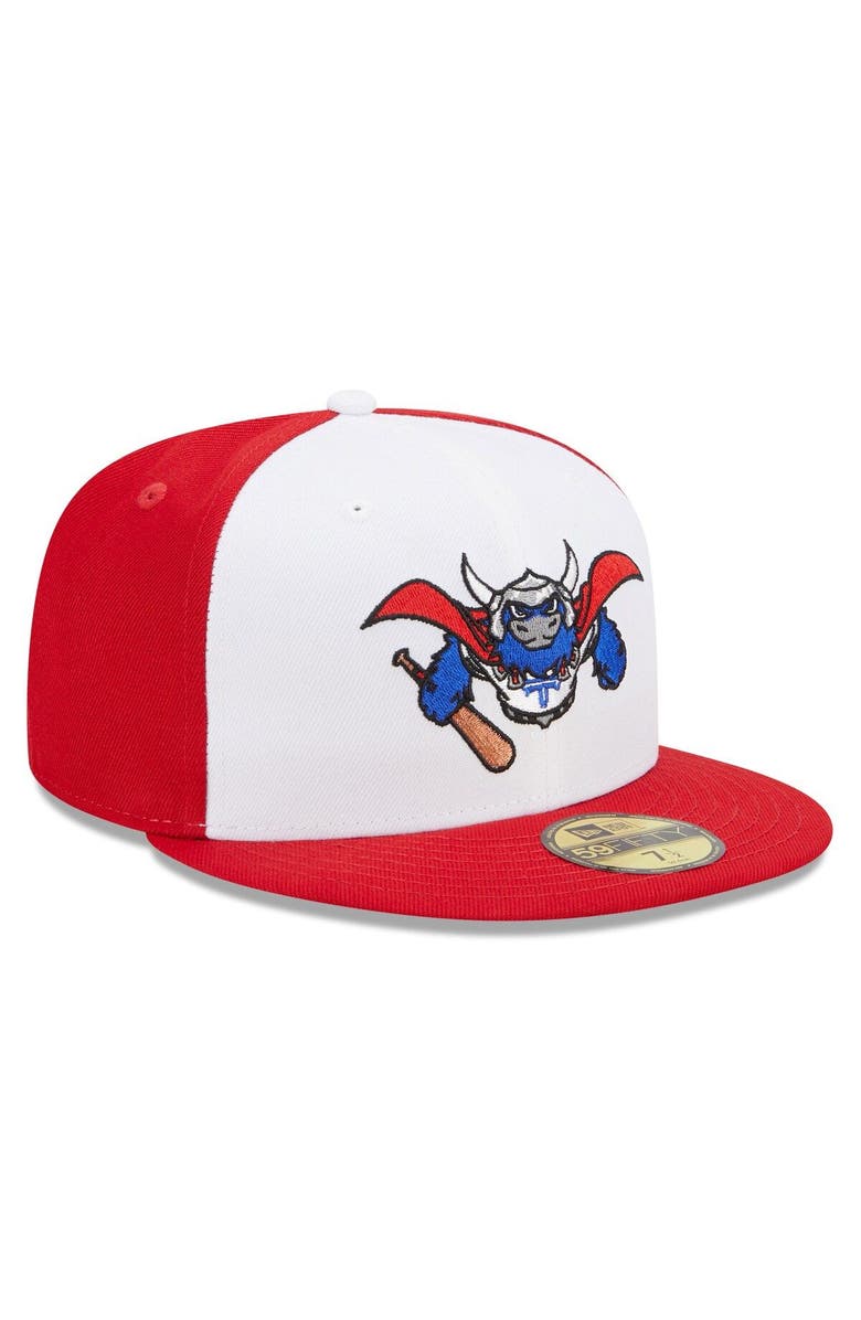 New Era Men's New Era White/Red Tulsa Drillers Marvel x Minor League 59FIFTY Fitted Hat, Alternate, color, White