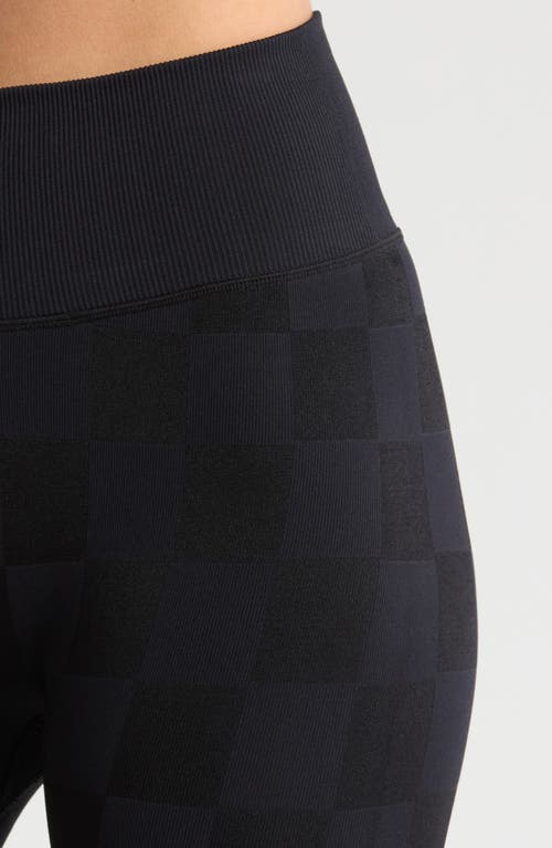 Good American Checker Clean Seam High Waist Leggings In Black001