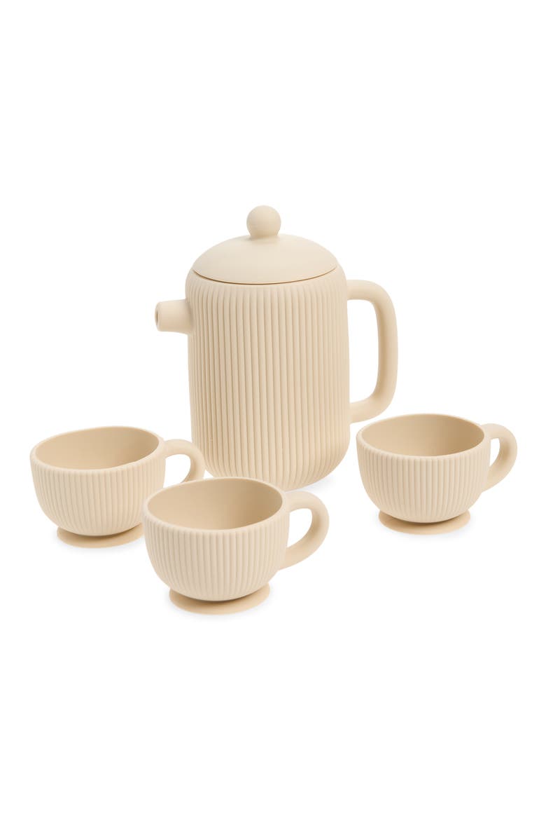 Kids' Silicone Tea Play Set, Main, color, SHIFTING SAND