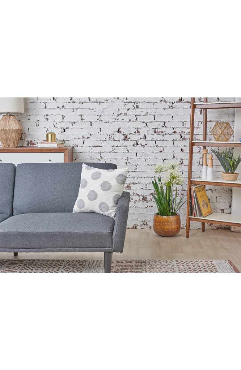 carol & frank Polka Dot Cotton Decorative Throw Pillow, 18" x 18", Alternate, color, Gray