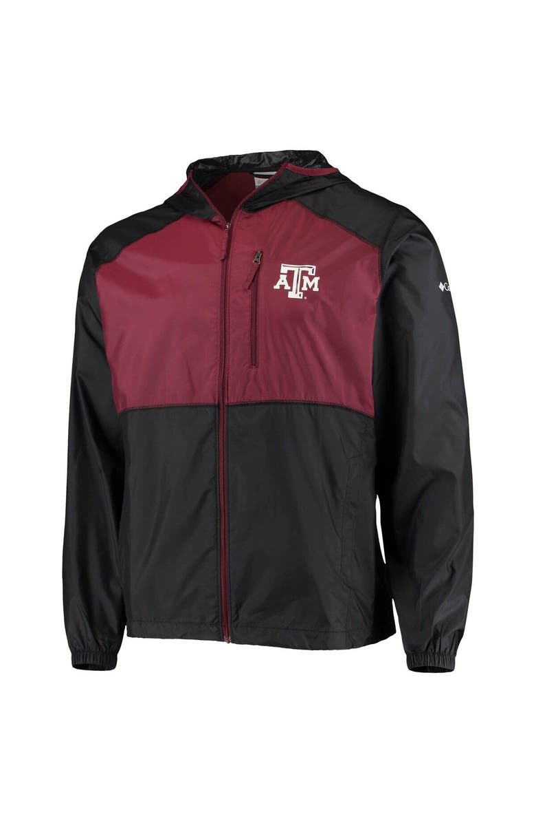 Columbia Men's Columbia Black/Maroon Texas A&M Aggies Flash Forward Hoodie Full-Zip Lightweight Windbreaker, Alternate, color, 