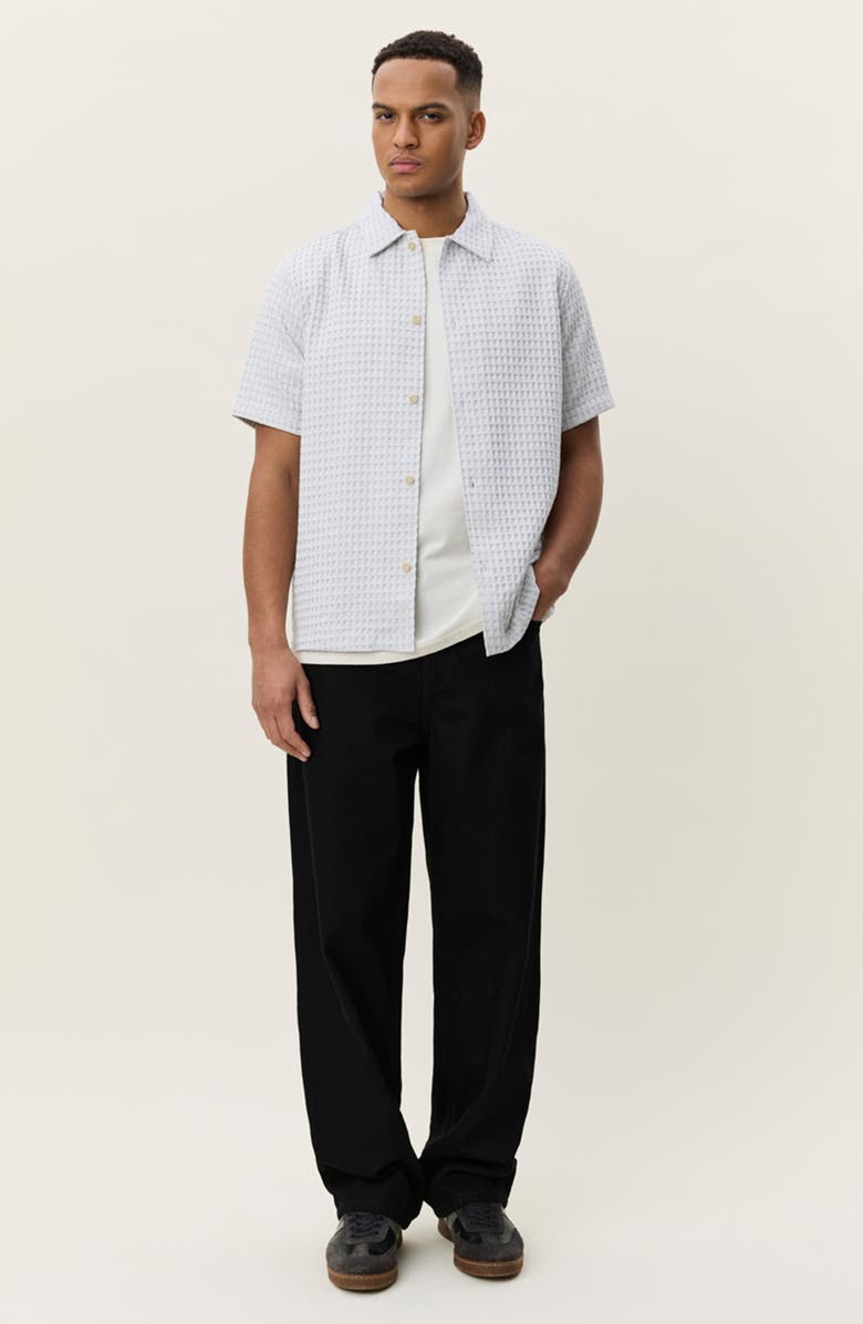 Les Deux Check Cotton Seersucker Button-Up Shirt, Alternate, color, Light Ivory