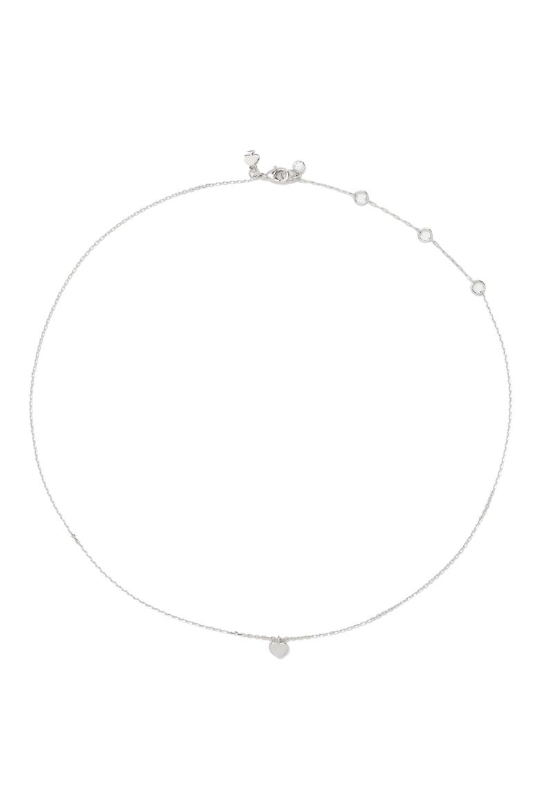 heart pendant necklace, Alternate, color, SILVER