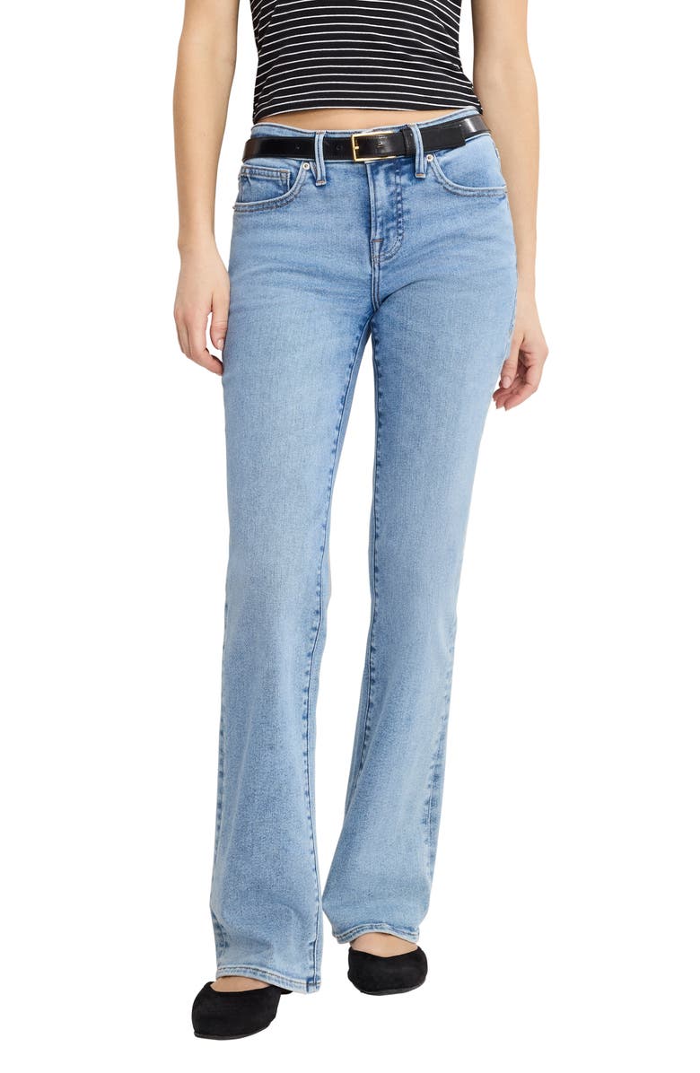 Good American Good Low Rise Bootcut Jeans, Main, color, Indigo1217