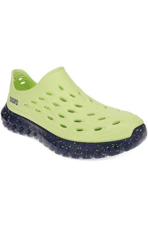Rugged Shark Mens Rift Slip-on Water Shoes In Green