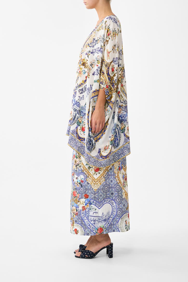 Short Kaftan With Cuff, Alternate, color, The Pottery Parlour