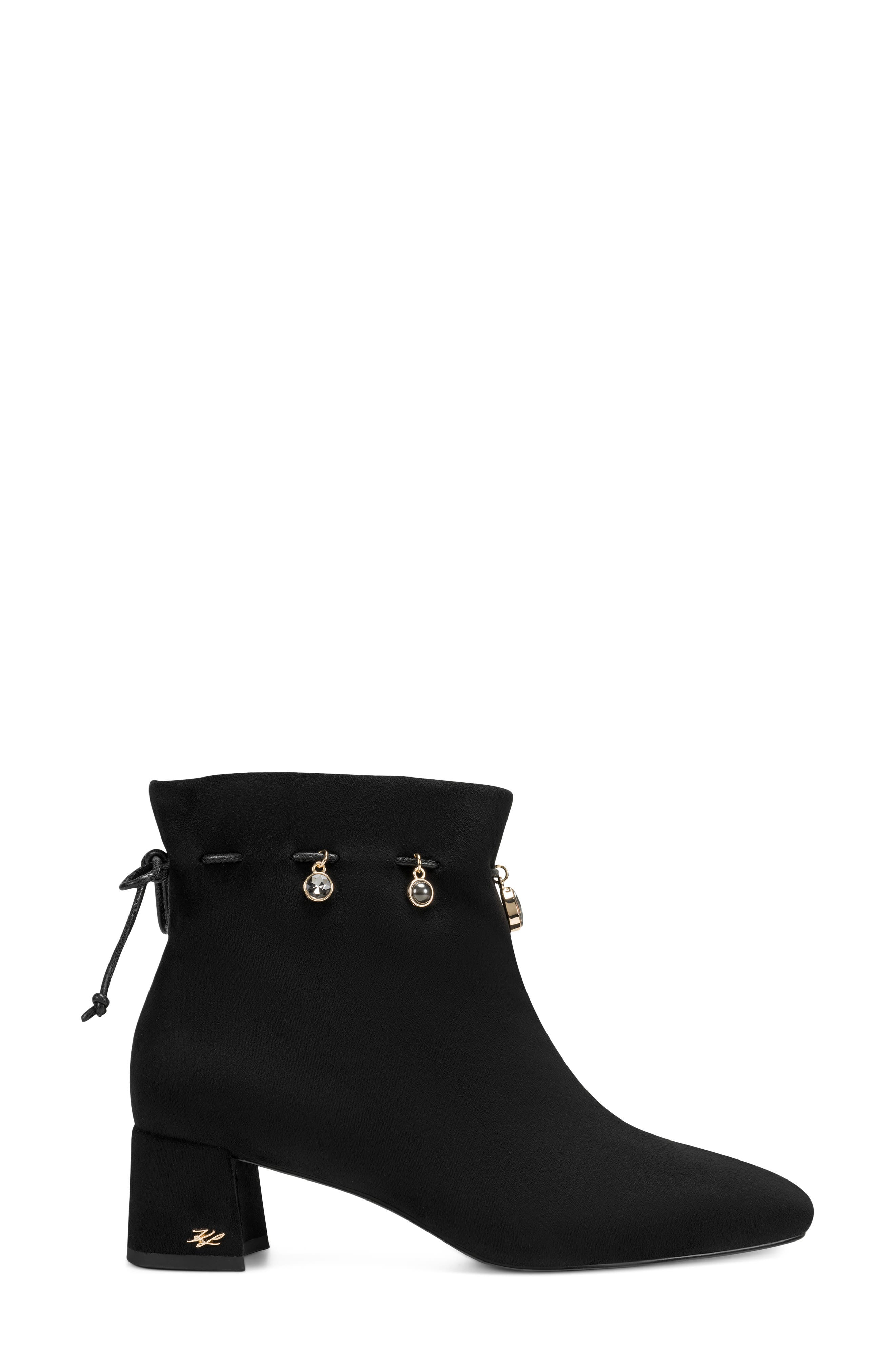 Stanton Block Heel Bootie, Alternate, color, BLACK