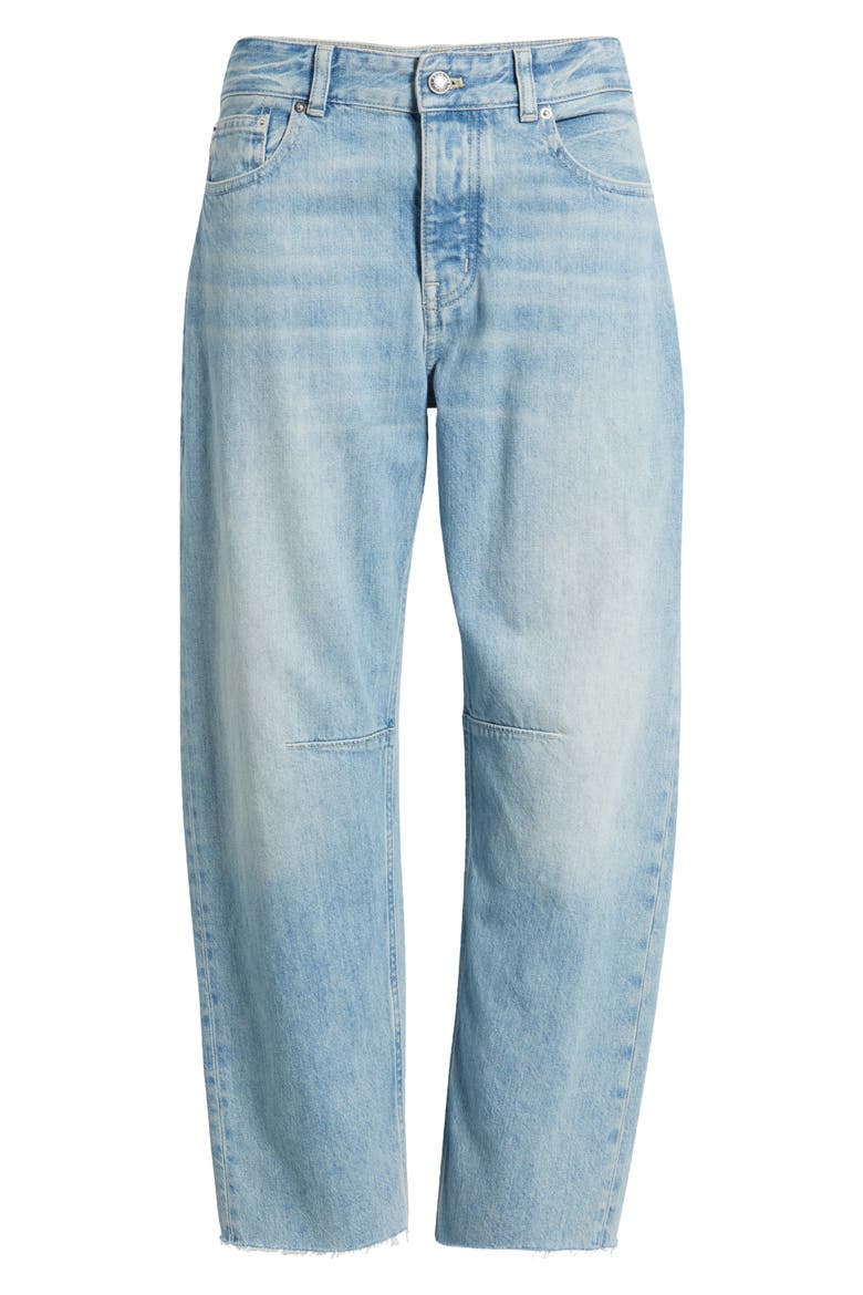 The Petite Darted Barrel Leg Jeans, Alternate, color, EDMONSON WASH