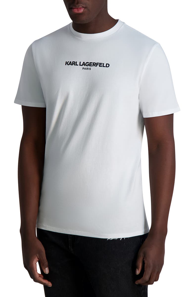 KARL LAGERFELD PARIS Core Logo Cotton T-Shirt, Alternate, color, White