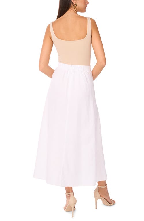 Vince Camuto Linen Blend Maxi Skirt In Ultra White