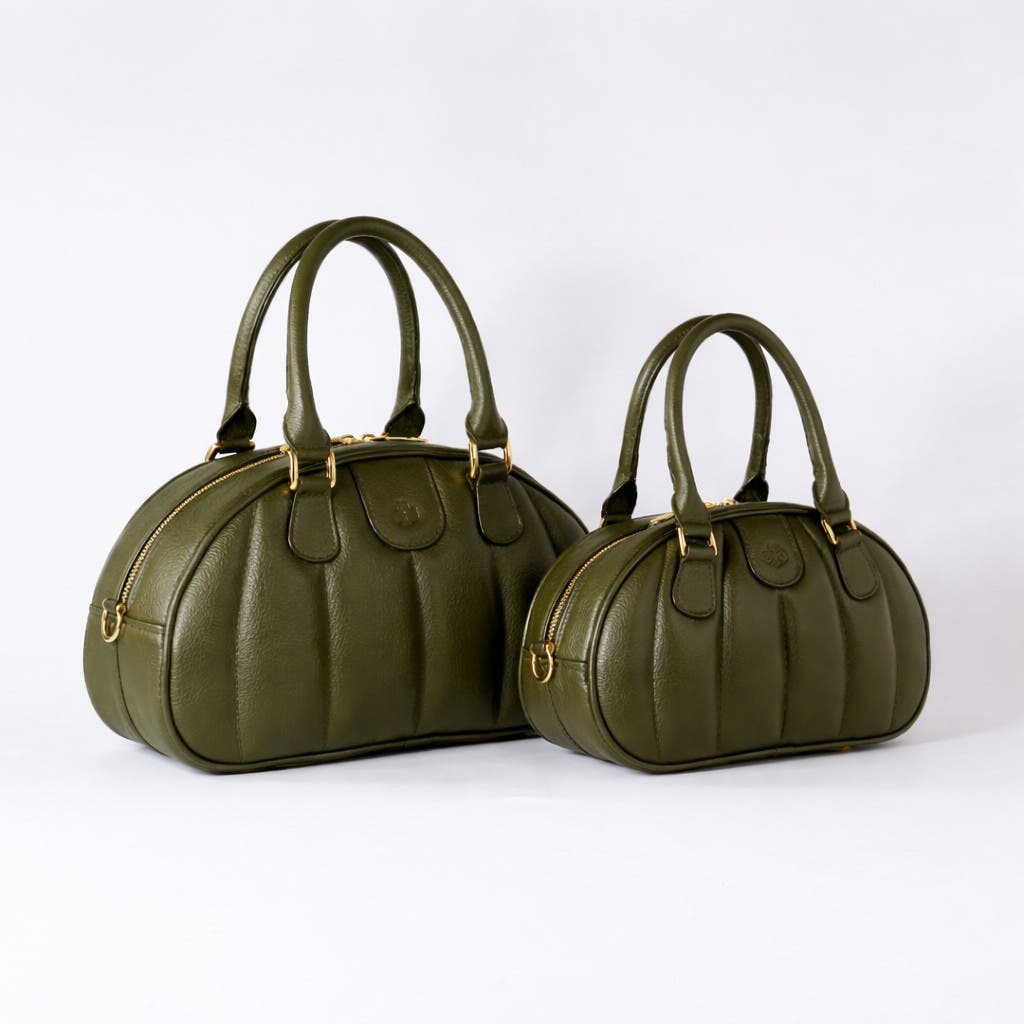 ROSZUAR Ameline Sculptural Handbag, Alternate, color, Olive