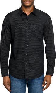W.R.K Slim Fit Micro Geo Reworked Cotton Button-Up Shirt