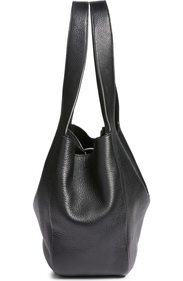 Saint Laurent Le 5 À 7 Bea Leather Tote, Alternate, color, 1000 Noir