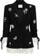 Cinq à Sept Roxie Crystal Brooch Blazer