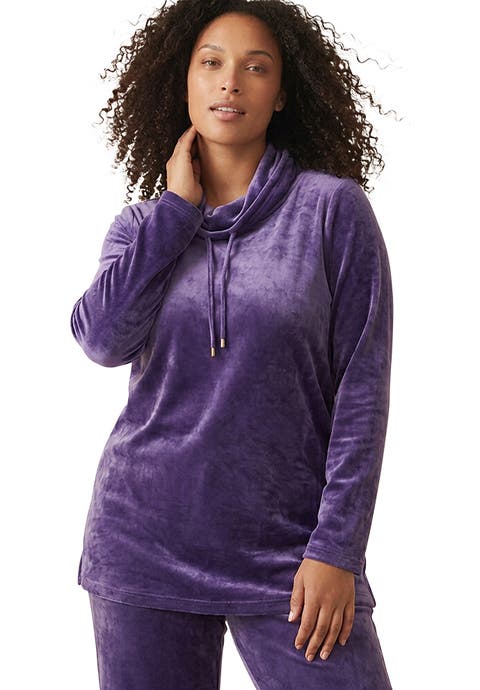 Plus Size Comfort+ Velour Cowl Neck Tunic
