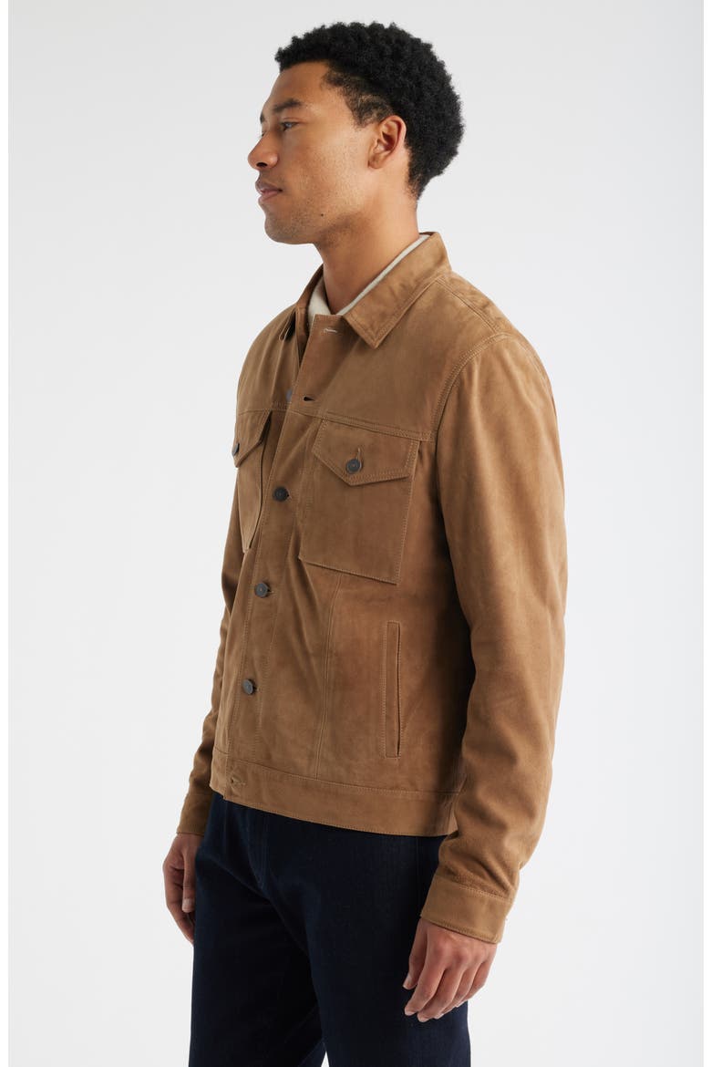 Lightweight Suede Jacket, Alternate, color, TAN GREIGE