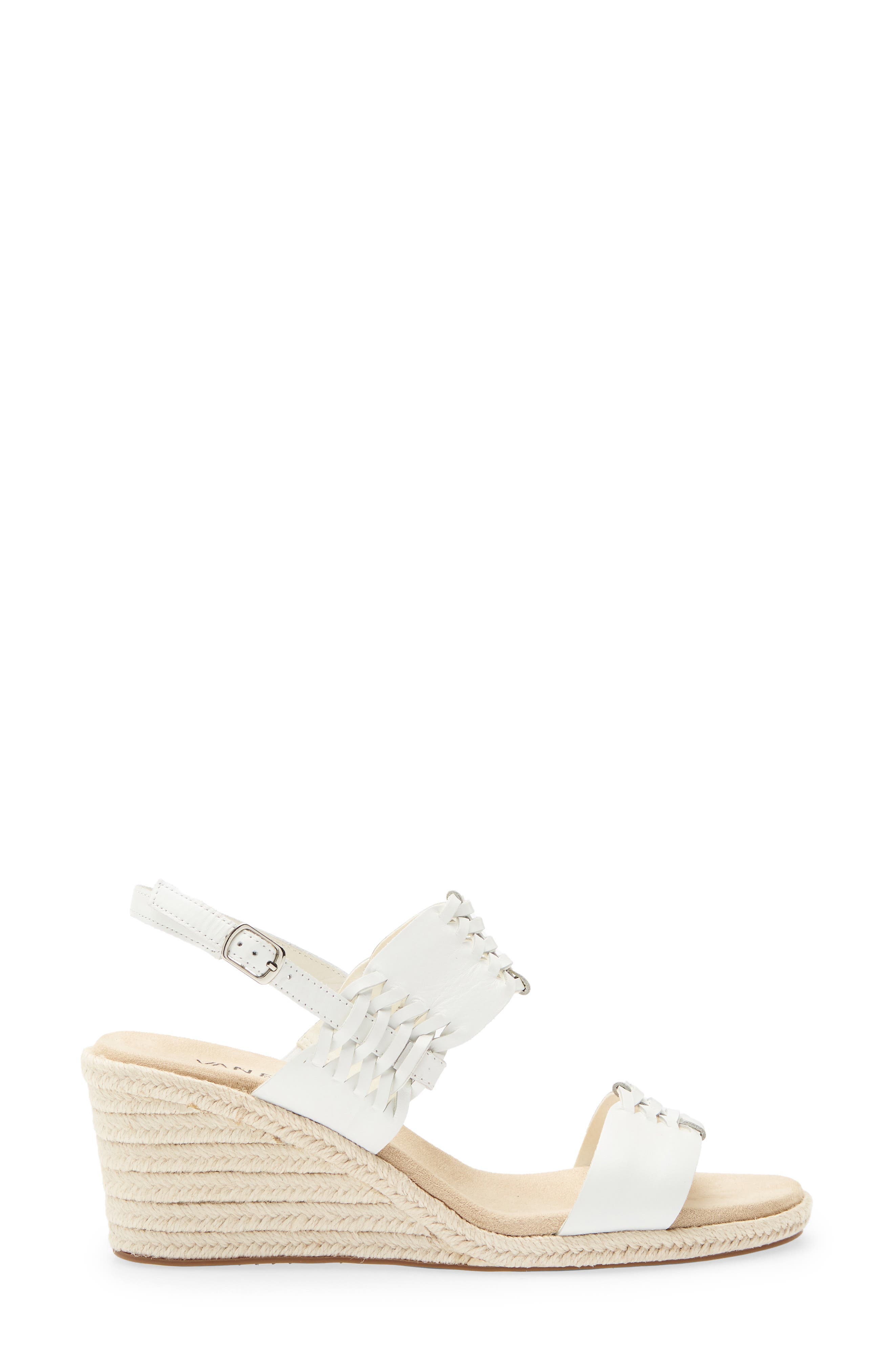 Laleh Wedge Espadrille Sandal, Alternate, color, WHITE