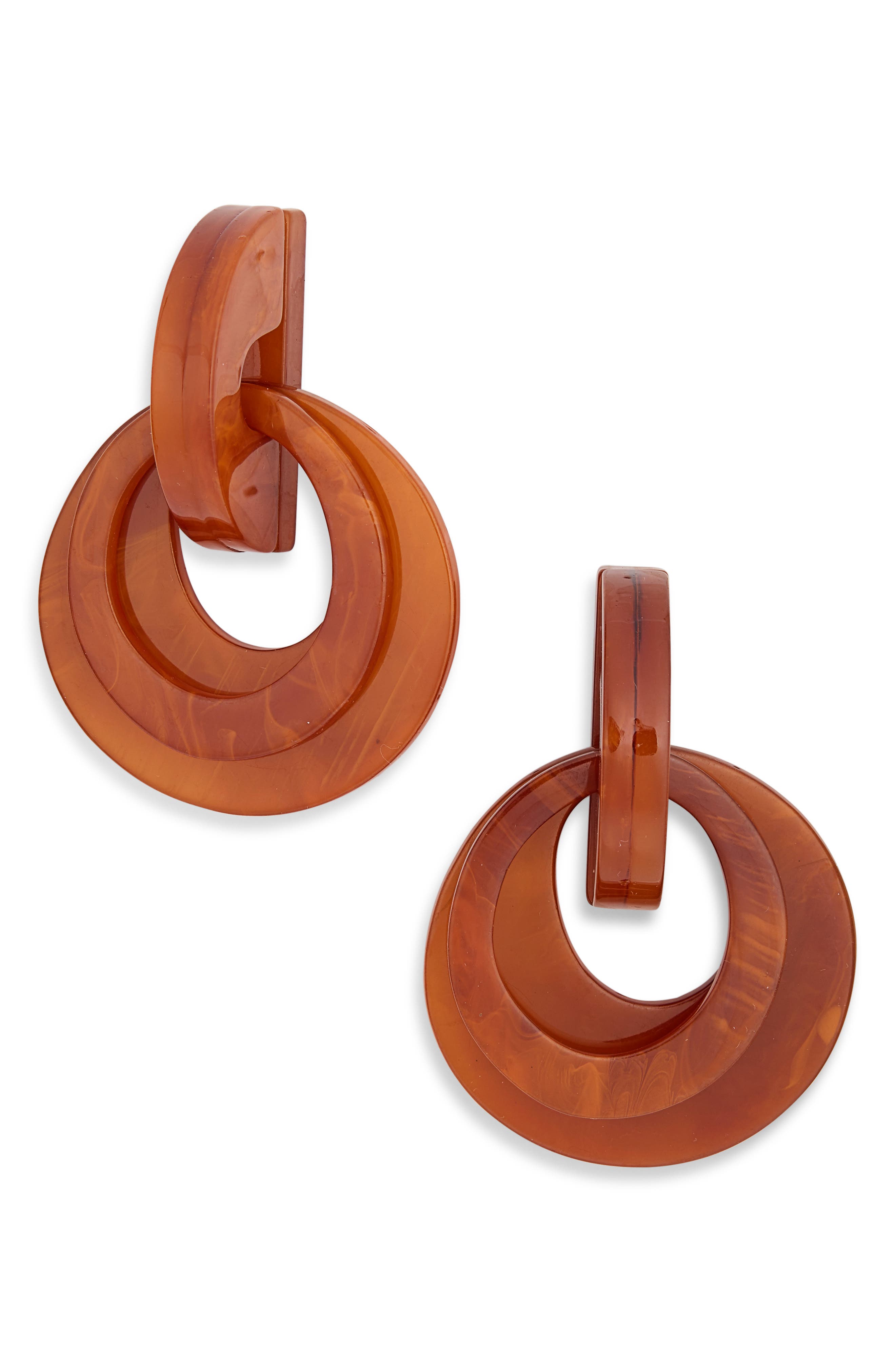 Resin Doorknocker Drop Earrings