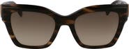 Longchamp Medallion 52mm Modified Rectangular Sunglasses